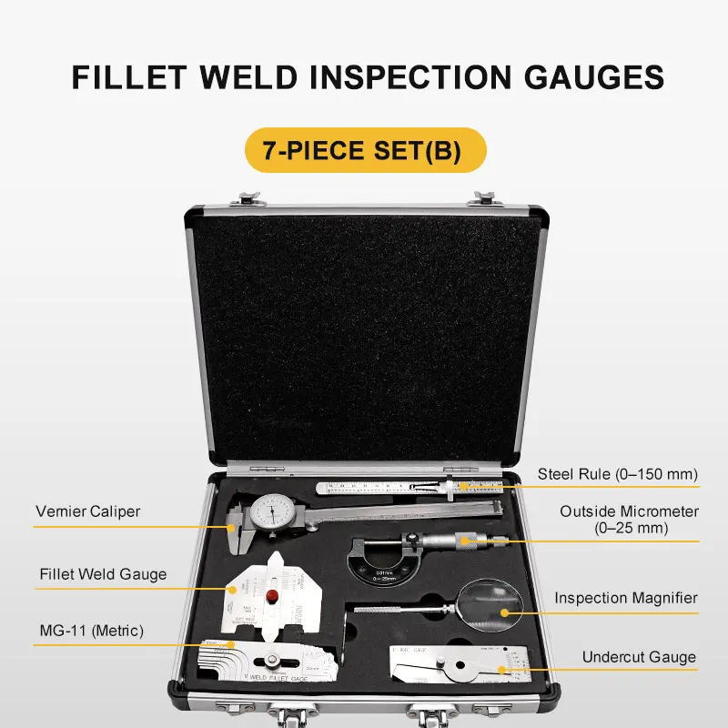 Fillet Weld Inspection Gauges - 7 set