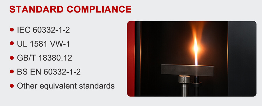 Single Cable Vertical Flame Testing Machine